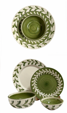 Load image into Gallery viewer, Olive Hand-painted Dinnerware 3 Piece Set Collection