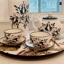 Load image into Gallery viewer, Noir Hand-painted 5 piece Tea/Coffee Set Collection