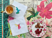 Load image into Gallery viewer, Embroidered Multi-Color Colibri Cocktail Napkins - Set of 6
