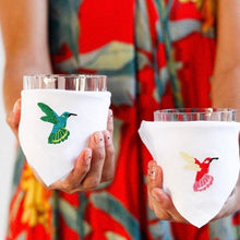 Load image into Gallery viewer, Embroidered Multi-Color Colibri Cocktail Napkins - Set of 6