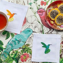 Load image into Gallery viewer, Embroidered Multi-Color Colibri Cocktail Napkins - Set of 6