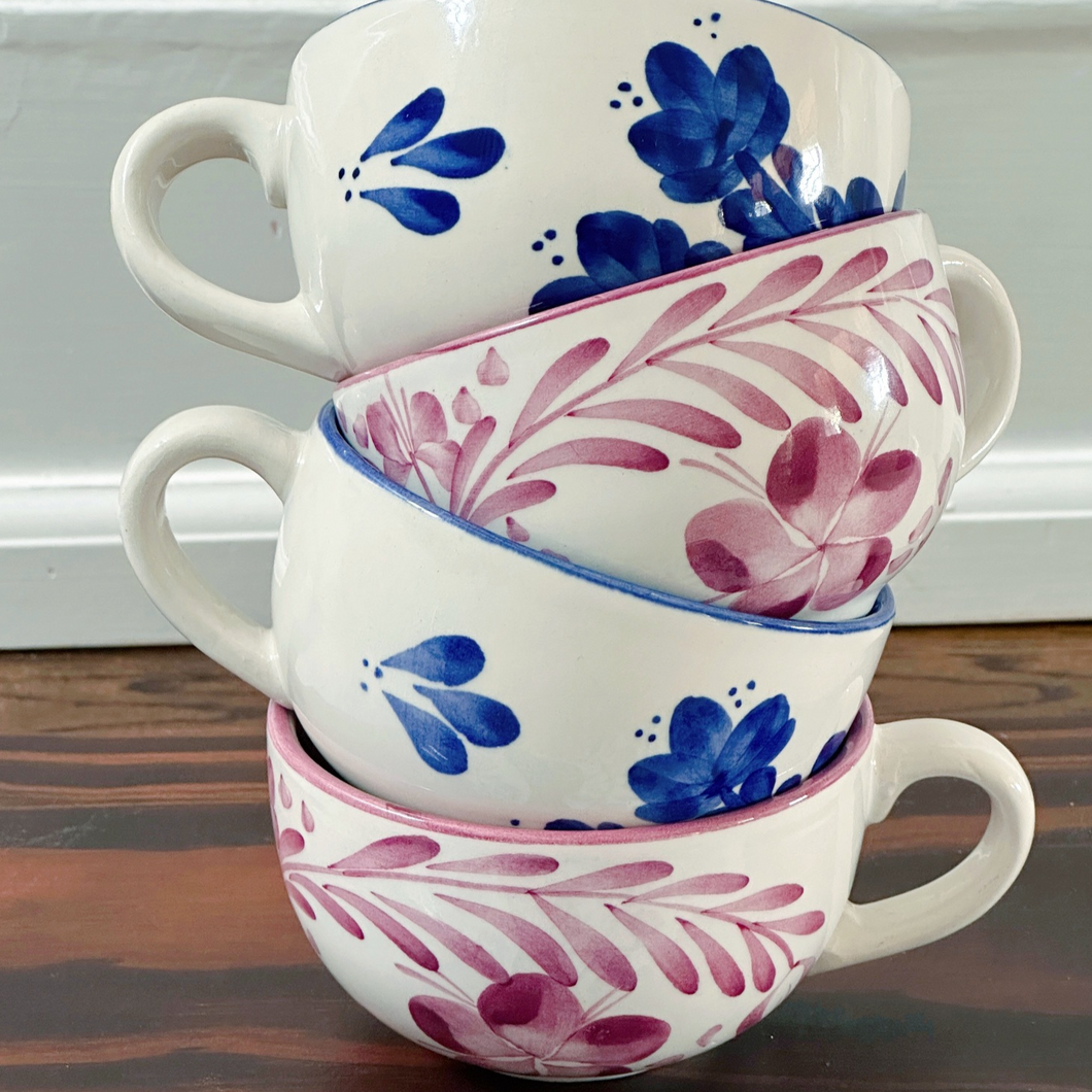 Hand-painted Teacup and Saucer